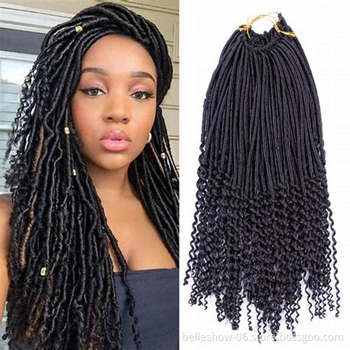 Hot sell wholesale 18inch crochet hair extensions Afro braids for woman  straight goddess faux locs
